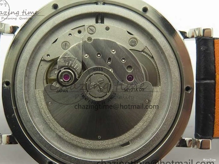 MIROTIME 0402 Refined Portofino Automatic SS MKF 1:1 Best Edition Blue Dial On Blue Leather Strap MIYOTA 9015 V 7201